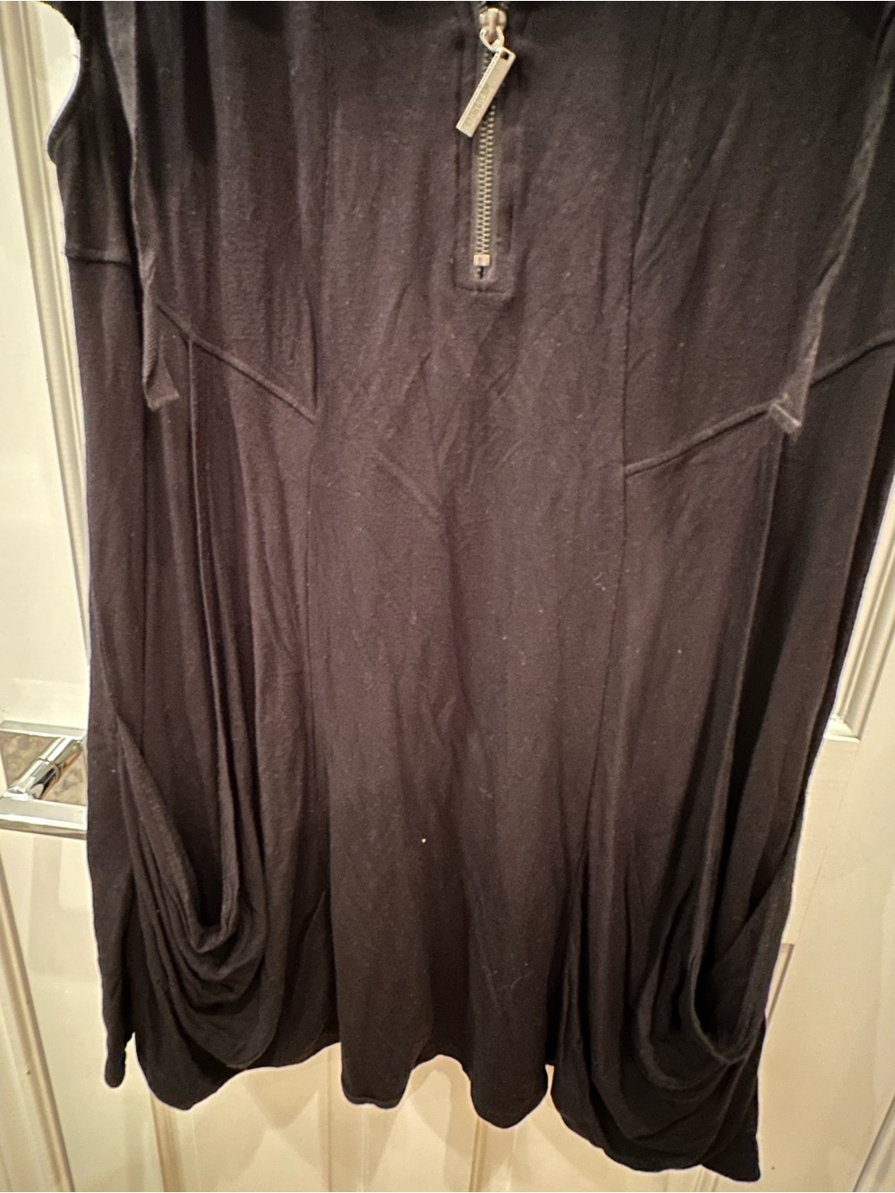 Kensie Black Short-Sleeve Zip-Front Dress/Tunic - Picture 4 of 6